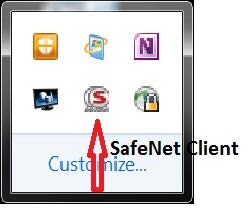 Safe net client etoken